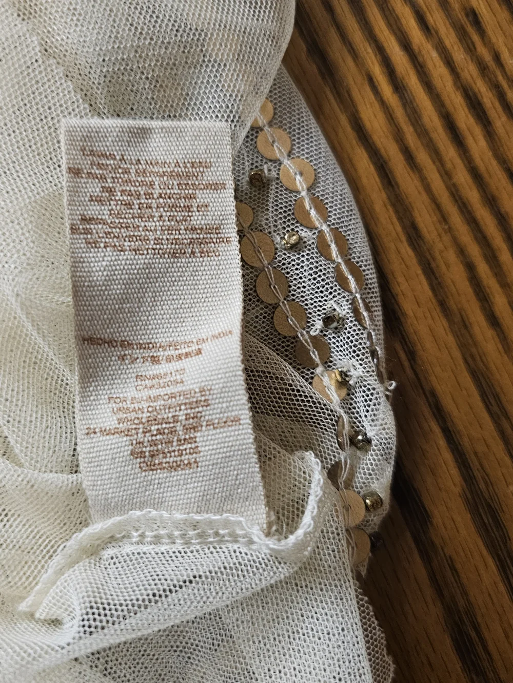 Free People Mercury Mesh Embellished Sequin Beaded Tank Top ivory XS